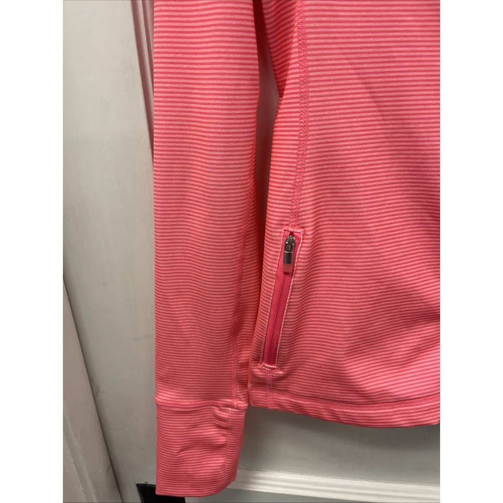 GapBody Pink Striped Full-Zip Jacket Womens S Polyester/Spandex - Picture 5 of 11